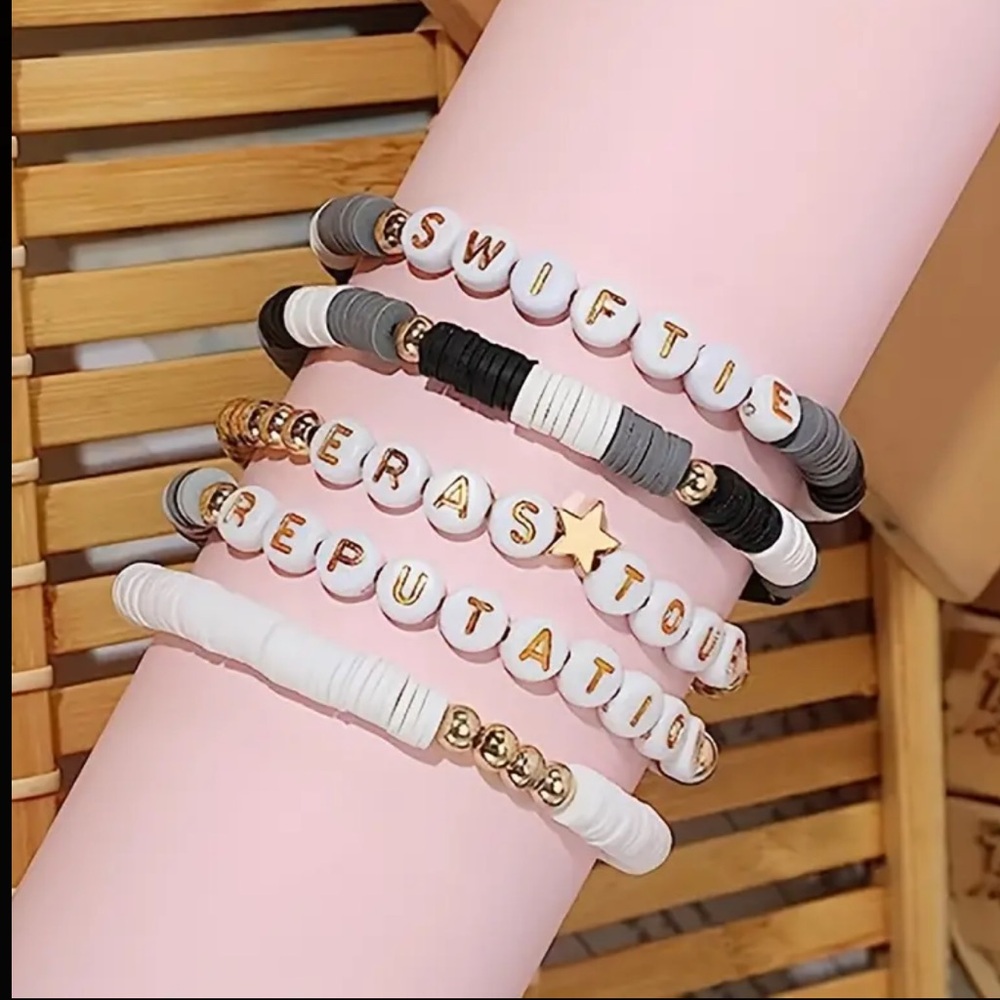 ๐5pcs Friendship Bracelet set Inspired Taylor Swift Reputation Swifties Eras - Picture 5 of 9